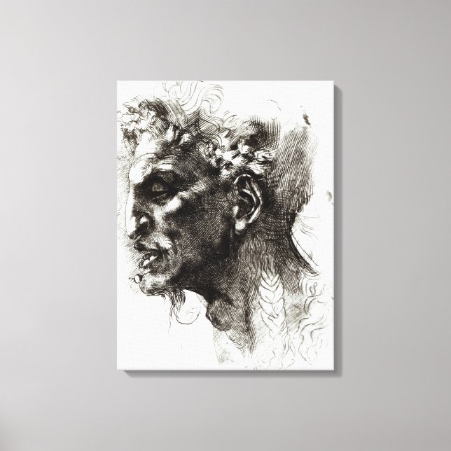 Lienzo Jefe de un Satyr (Anverso)