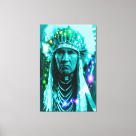 Lienzo Jefe mágico nativo americano