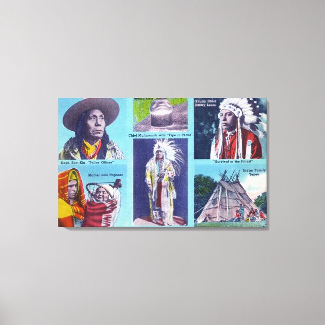 Lienzo Jefe Multnomah, Capitán Som-Kin (Anverso)