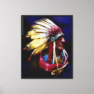Lienzo Jefe nativo de la tribu "Hunkpapa"