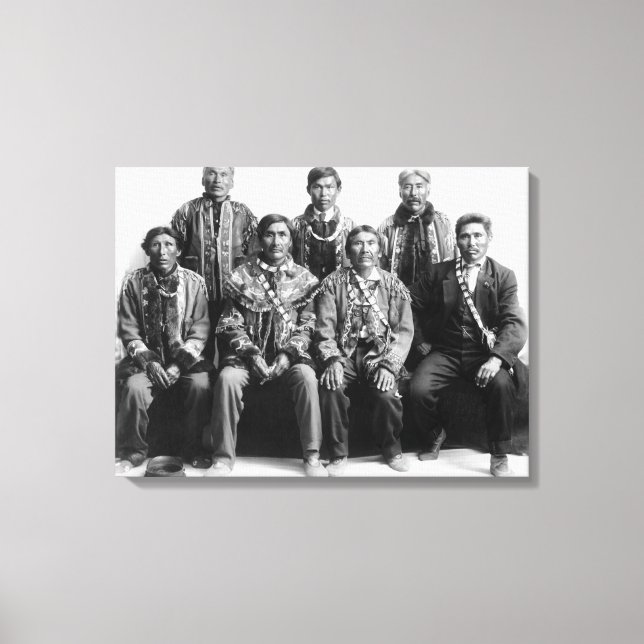 Lienzo Jefes indios de Alaska Fotografía (Anverso)