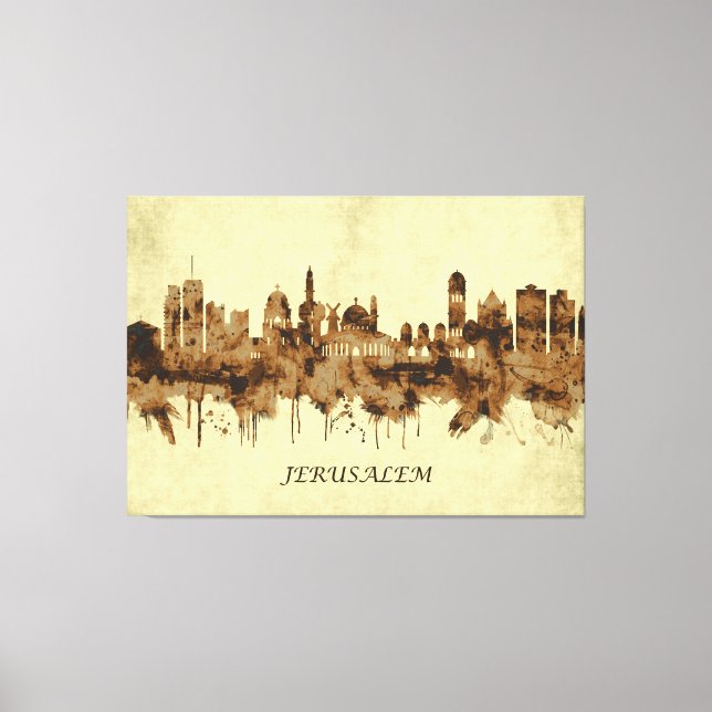Lienzo Jerusalem Israel Cityscape (Anverso)