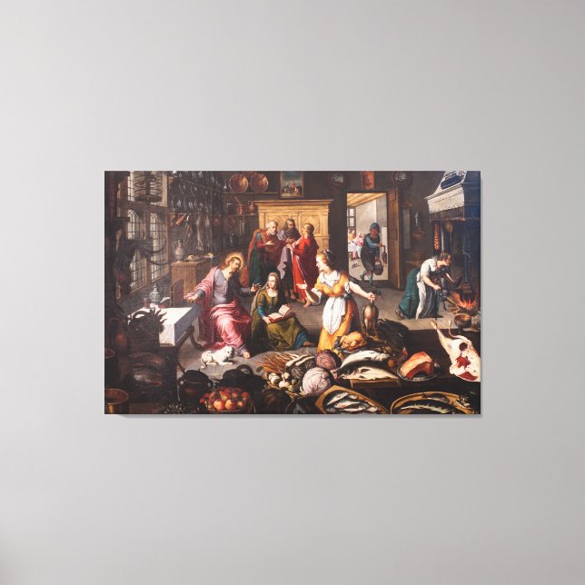 Lienzo Jesucristo con Marta y María - Joos Goemaere (Anverso)