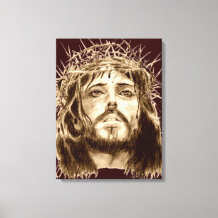 Lienzo Jesucristo con una corona de espinas