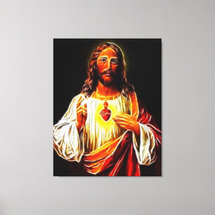 Lienzo Jesucristo Corazón Sagrado