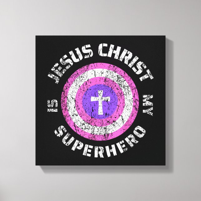 Lienzo Jesucristo Es Mi Superhéroe Jesús (Anverso)