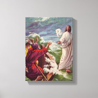 Lienzo Jesús acordonando la tormenta