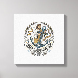 Lienzo Jesús Ancla Esperanza Sello Jesús Ancla Esperanza