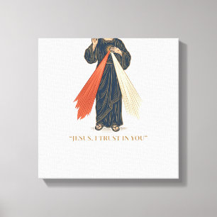 Lienzo Jesús Antiguo Confío en Ti Diseño Vectorial Religi