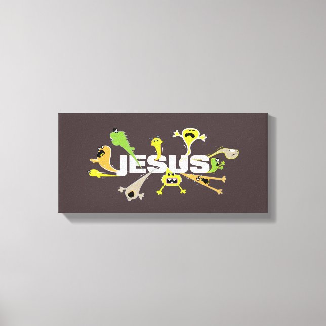 Lienzo Jesús asustado (blanco) (Anverso)