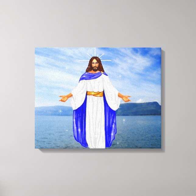Lienzo Jesús caminando por el agua (Anverso)