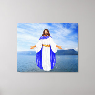 Lienzo Jesús caminando por el agua