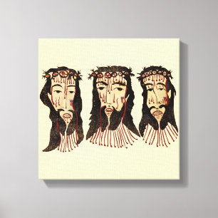 Lienzo Jesus Christ Thorn Crown Folk art Painting