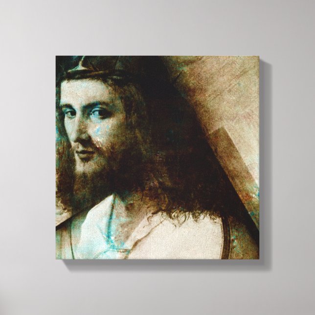 Lienzo Jesús con cruz (Anverso)