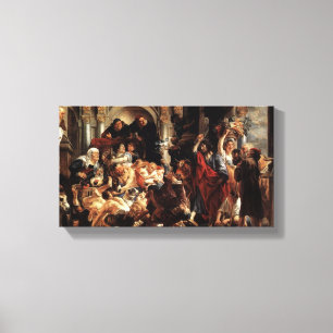 Lienzo Jesús condujo los cambiadores de dinero hacia