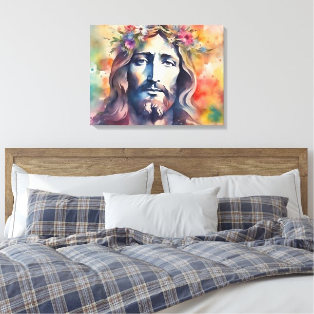 Lienzo Jesús de la acuarela (Insitu(Dormitorio))