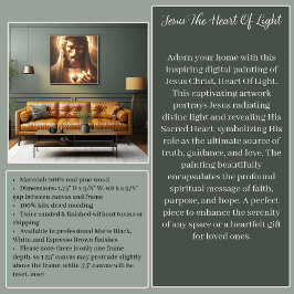 LIENZO JESÚS EL CORAZÓN DE LA LUZ