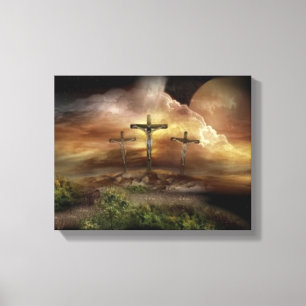LIENZO JESÚS EN LA CRUZ