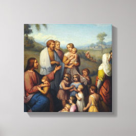 Lienzo Jesús entre los niños Religiosos