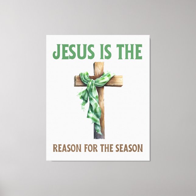 Lienzo Jesús es la razón de la travesía de Navidades de t (Anverso)