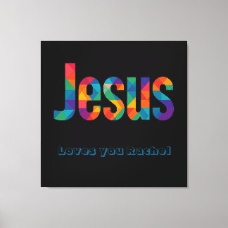 Lienzo Jesus geometric pattern Glossy Poster