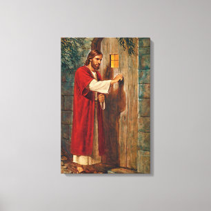Lienzo Jesús golpea en la puerta