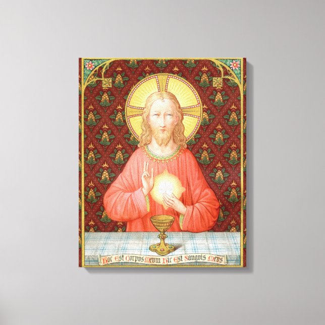Lienzo Jesús Instituyendo la Santa Comunión (SAU 045) (Anverso)
