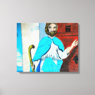 LIENZO JESUS KNOCKS
