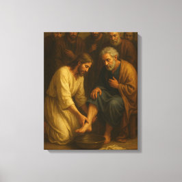 Lienzo Jesús lavando los pies de los discípulos™ LDS lien