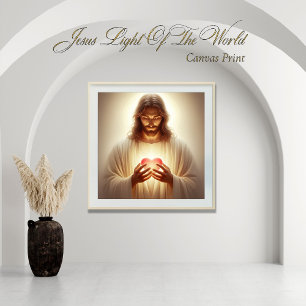 LIENZO JESÚS LUZ DEL MUNDO