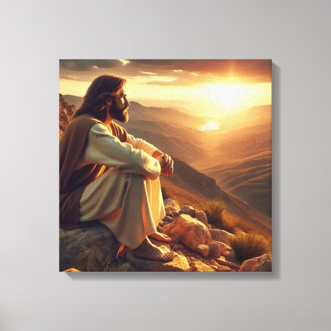 Lienzo Jesús reza en la montaña 2 (Anverso)