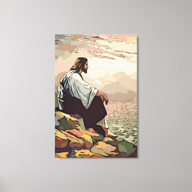 Lienzo Jesús rezando por Jerusalén (Anverso)