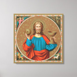 Lienzo Jesús sujetando la Eucaristía (SNV 050)