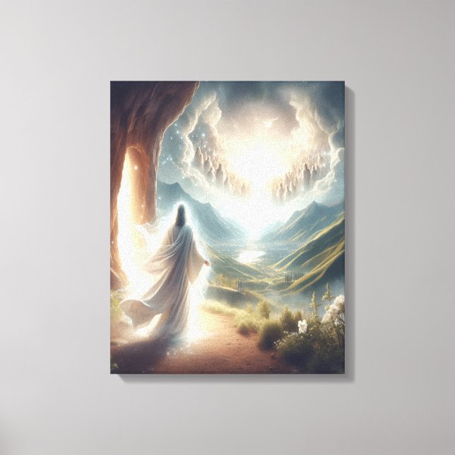 Lienzo Jesús victorioso en la Puerta del Cielo (Anverso)