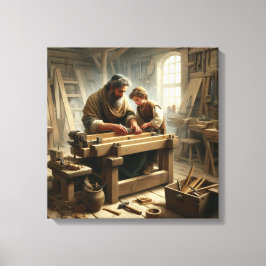 Lienzo Jesús y José 1