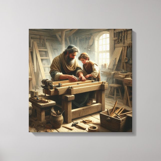 Lienzo Jesús y José 1 (Anverso)