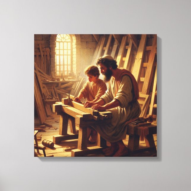 Lienzo Jesús y José 2 (Anverso)