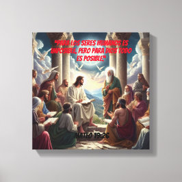 Lienzo Jesús y los Discípulos: Mateo 19:26