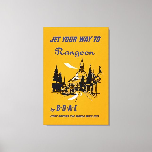 Lienzo Jet Your Way to Rangoon - M (Anverso)