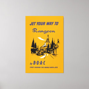 Lienzo Jet Your Way to Rangoon - XL