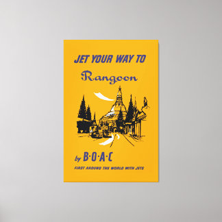 Lienzo Jet Your Way to Rangoon - XL