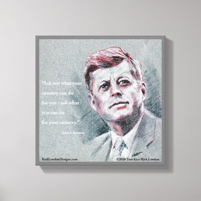 Lienzo JFK & cita (Anverso)