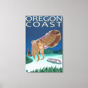 Lienzo Jibias de la costa de Oregon