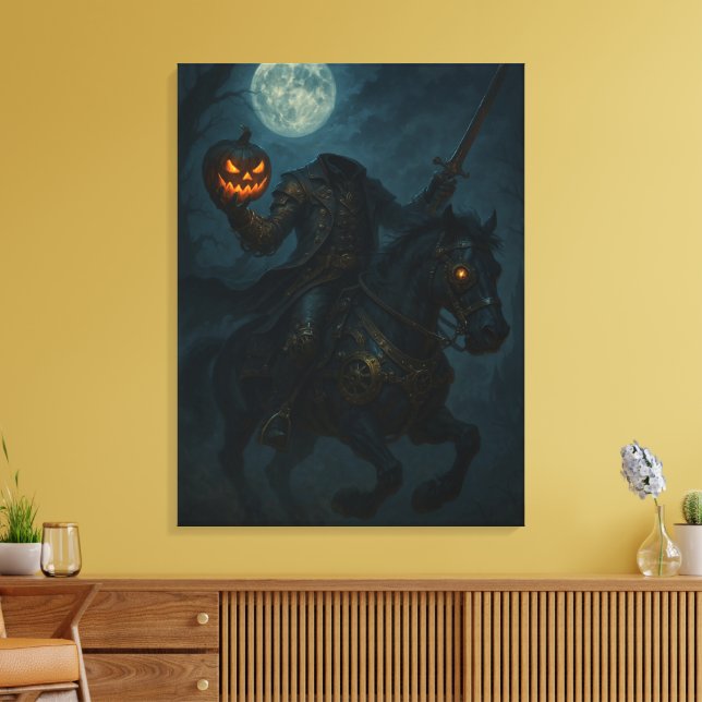 Lienzo Jinete sin cabeza de terror gótico steampunk (Insitu (Sala de estar))