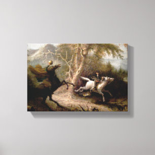 Lienzo Jinete sin cabeza hueco soñoliento enmarcado