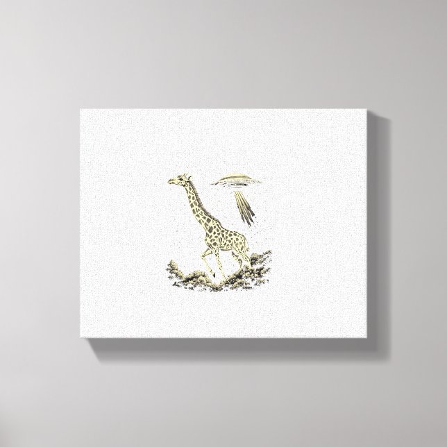 Lienzo Jirafa Cósmica Jirafa Divertida para Mujeres Hombr (Anverso)