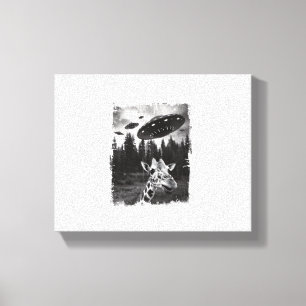 Lienzo Jirafa Divertida OVNI Zoo Animal Meme Gráfico Extr