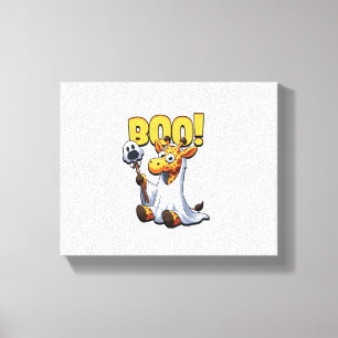 Lienzo Jirafa Fantasma de Halloween Boo Jirafa  _1