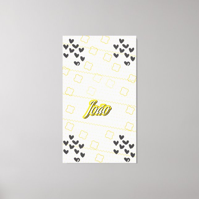 Lienzo João, nome pessoal de caligrafia desenhada à mão (Anverso)