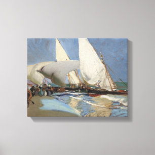 Lienzo Joaquin Sorolla - La playa de Valencia